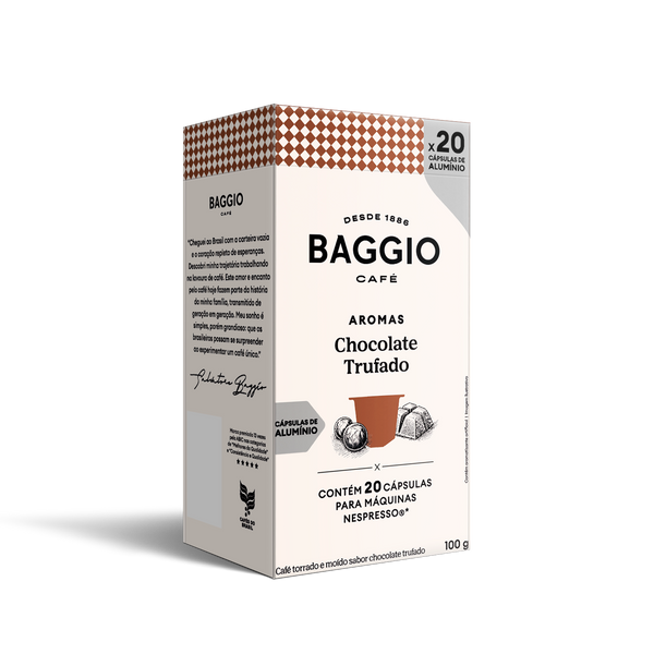 Baggio Aromas Chocolate Trufado - 20 Cápsulas p/ Nespresso*