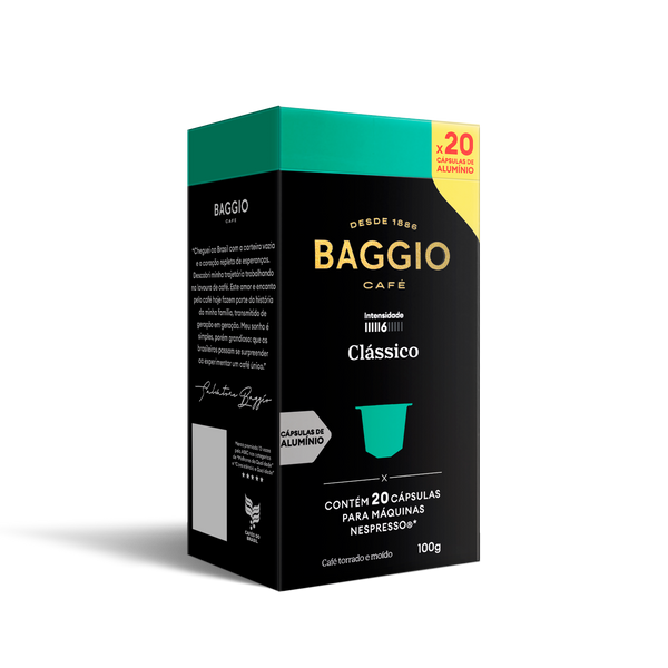 Baggio Clássico - 20 Cápsulas p/ Nespresso*
