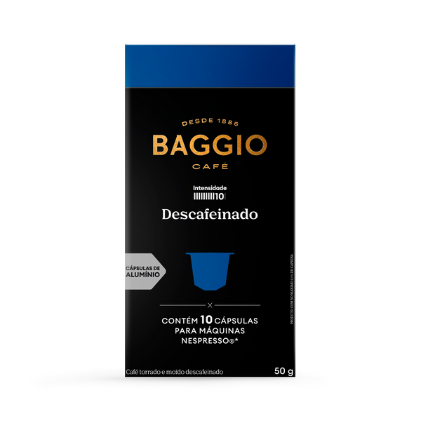 Baggio Descafeinado - 10 Cápsulas p/ Nespresso*