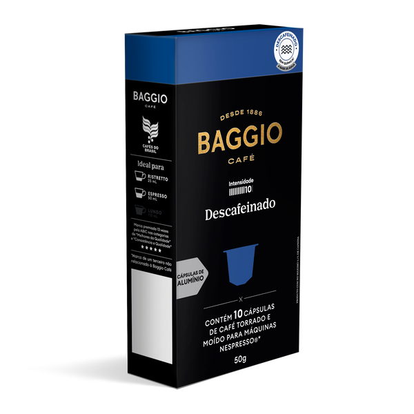 Baggio Descafeinado - 10 Cápsulas - Assinatura 15% OFF