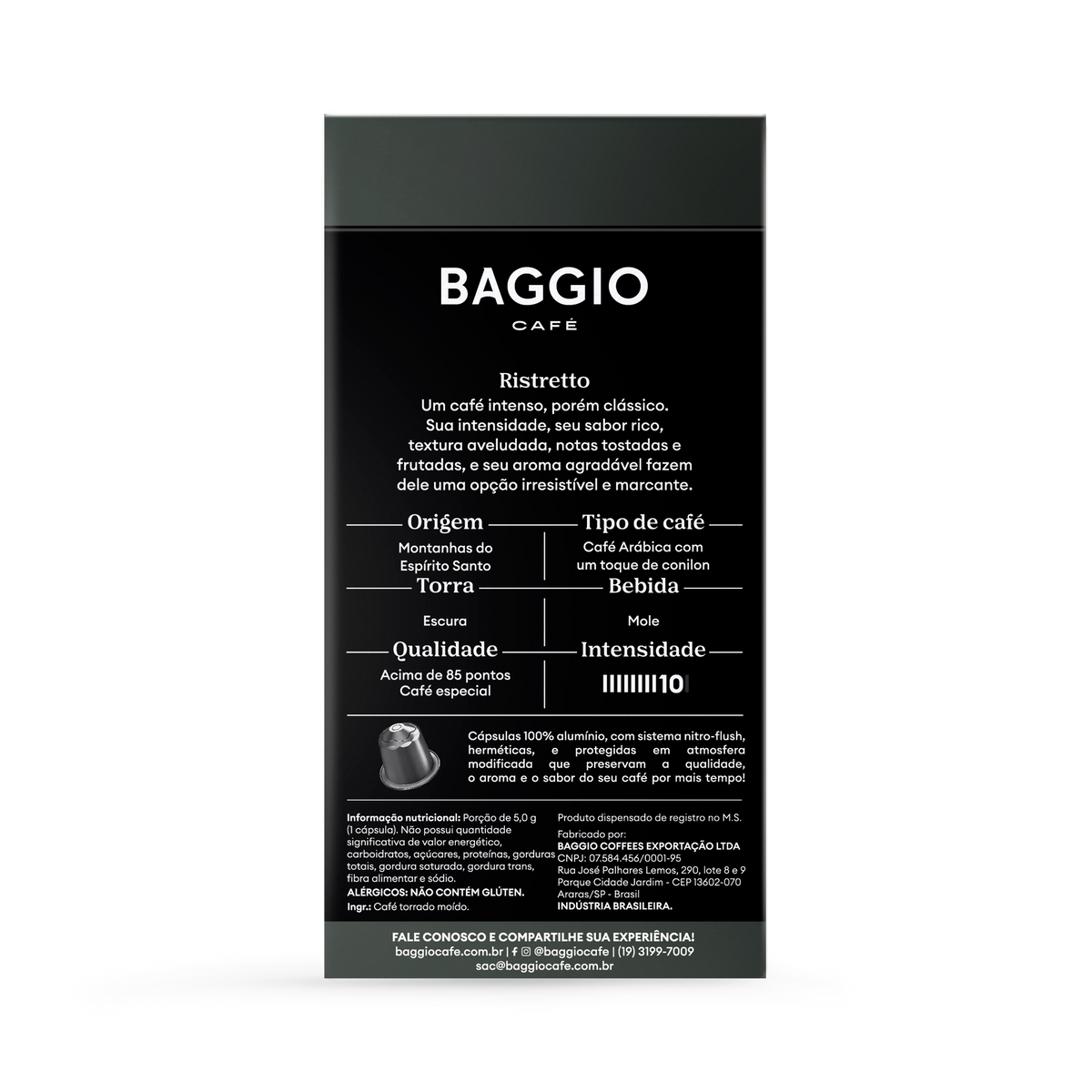 Cápsulas para Nespresso | Ristretto | Clube Baggio – Baggio Café Cápsulas para Nespresso | Ristretto | Clube Baggio – Baggio Café