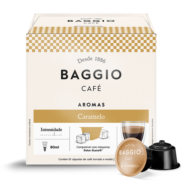 Baggio Aromas Caramelo - 10 Cápsulas p/ Dolce Gusto*