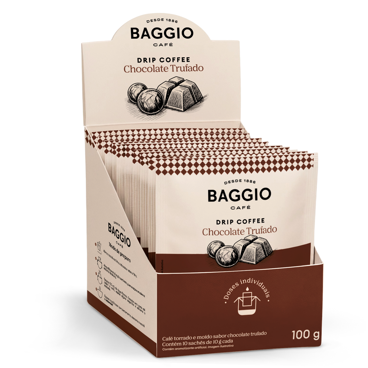Baggio Chocolate Trufado - Drip Coffee 10 sachês – Baggio Café