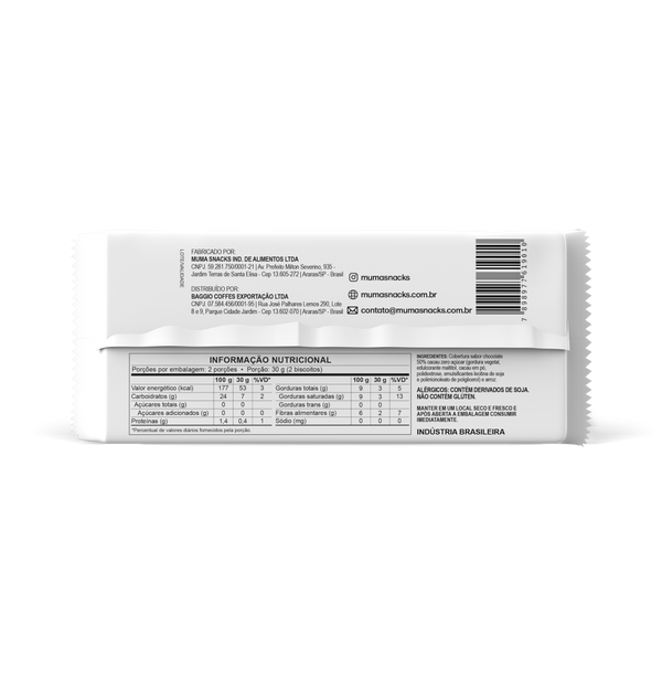 Biscoito de Arroz Chocolate Zero 60g - Muma Snacks