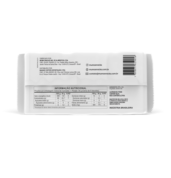 Biscoito de Milho Sabor Mediterrâneo 65g Muma Snacks