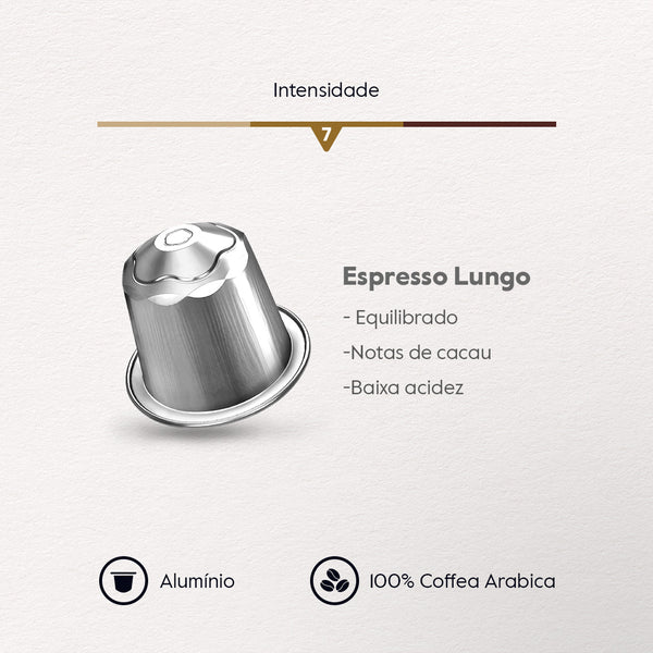 Baggio Espresso Lungo - 10 Cápsulas p/ Nespresso*