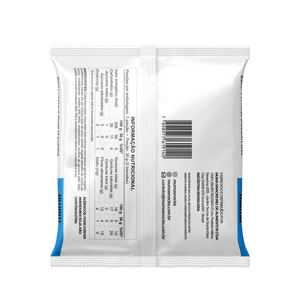 Biscoito de Arroz Chocolate Zero 30g - Muma Snacks