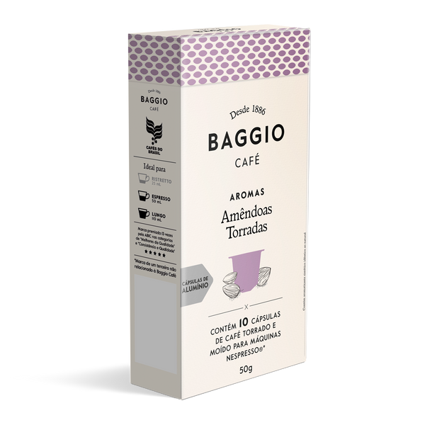 Baggio Aromas Amêndoas Torradas - 10 Cápsulas p/ Nespresso*