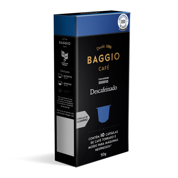 Baggio Descafeinado - 10 Cápsulas - Assinatura 15% OFF