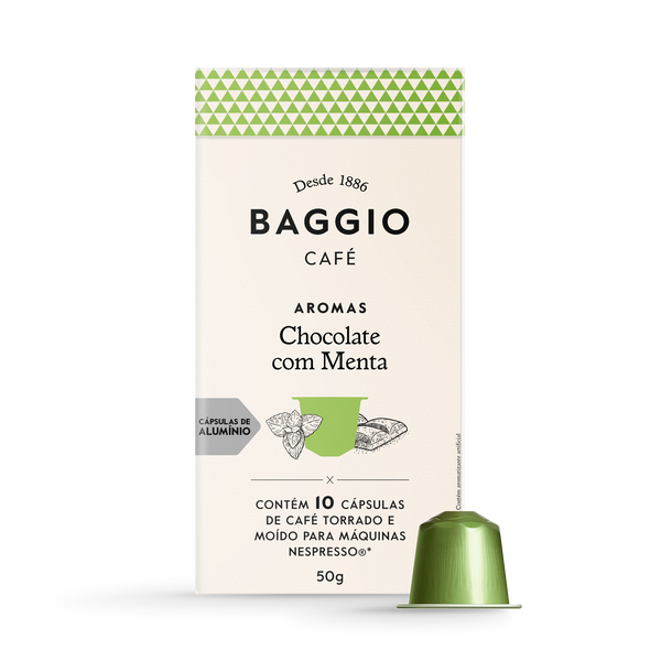 Baggio Aromas Chocolate com Menta - 10 Cápsulas p/ Nespresso*