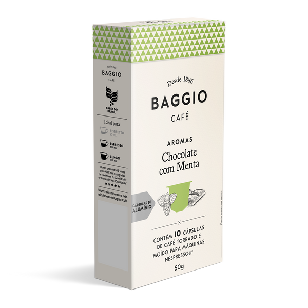 Baggio Aromas Chocolate com Menta - 10 Cápsulas p/ Nespresso*