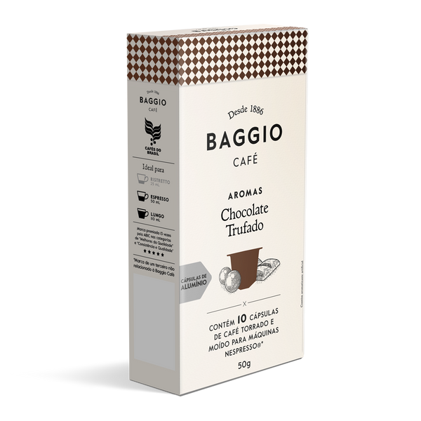Baggio Aromas Chocolate Trufado - 10 Cápsulas - Assinatura 15% OFF
