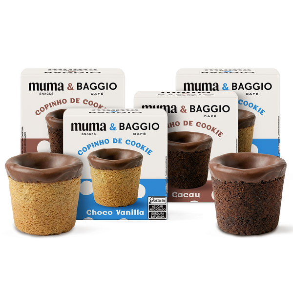 Kit Copinhos de Cookie Cacau e Vanilla