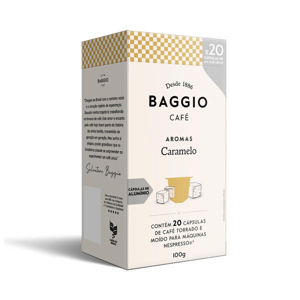 Baggio Aromas Caramelo - 20 Cápsulas p/ Nespresso*