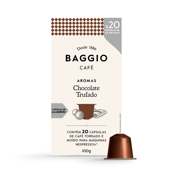 Baggio Aromas Chocolate Trufado - 20 Cápsulas p/ Nespresso*