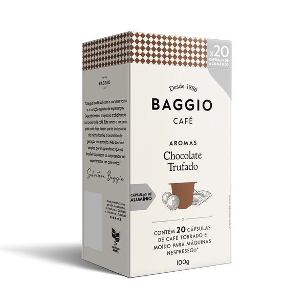 Baggio Aromas Chocolate Trufado - 20 Cápsulas p/ Nespresso*