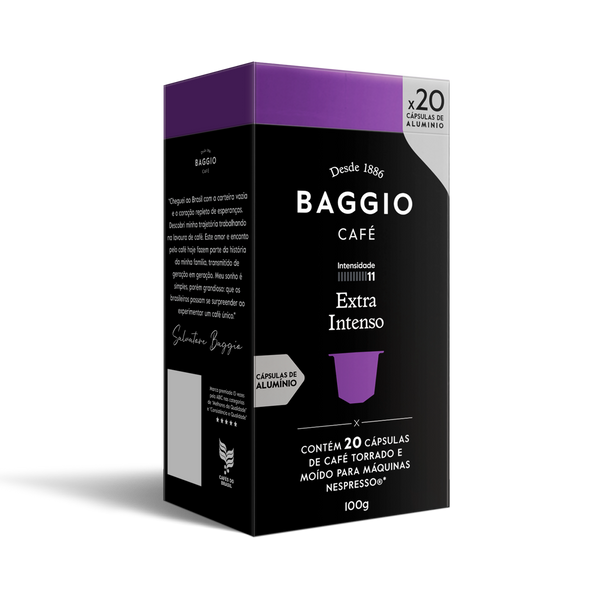 Baggio Extra Intenso - 20 Cápsulas p/ Nespresso*