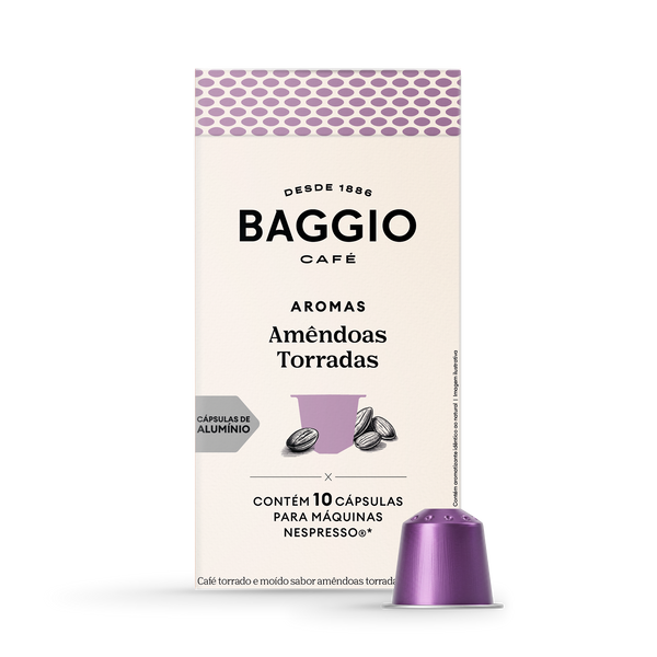 Baggio Aromas Amêndoas Torradas - 10 Cápsulas p/ Nespresso*