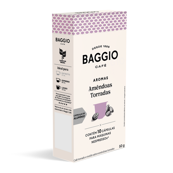 Baggio Aromas Amêndoas Torradas - 10 Cápsulas p/ Nespresso*