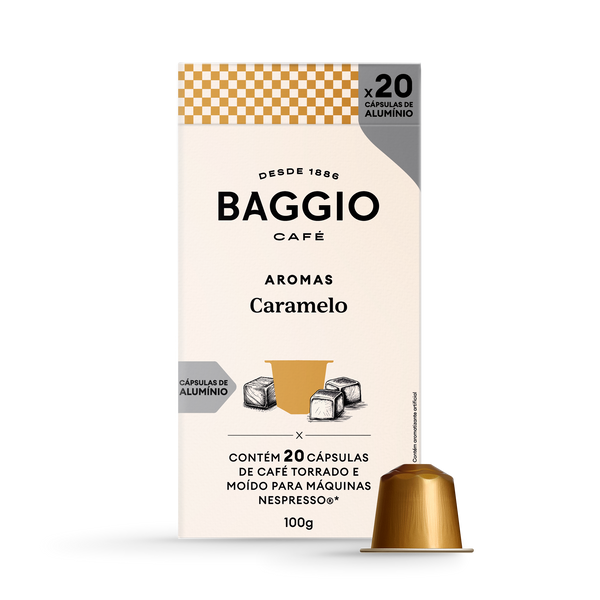 Baggio Aromas Caramelo - 20 Cápsulas - Assinatura 15% OFF