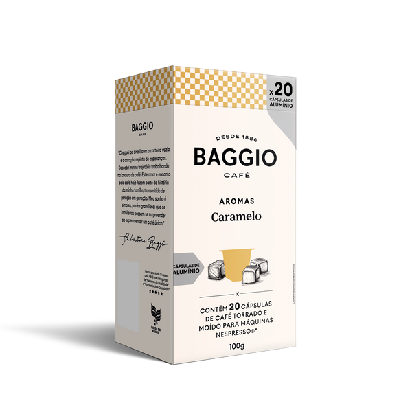 Baggio Aromas Caramelo - 20 Cápsulas - Assinatura 15% OFF