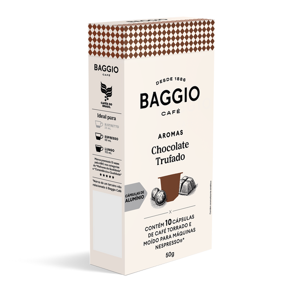 Baggio Aromas Chocolate Trufado - 10 Cápsulas - Assinatura 15% OFF