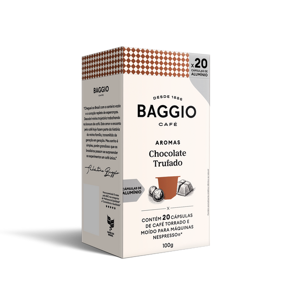 Baggio Aromas Chocolate Trufado - 20 Cápsulas - Assinatura 15% OFF