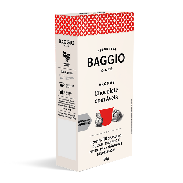 Baggio Aromas Chocolate com Avelã - 10 Cápsulas p/ Nespresso*