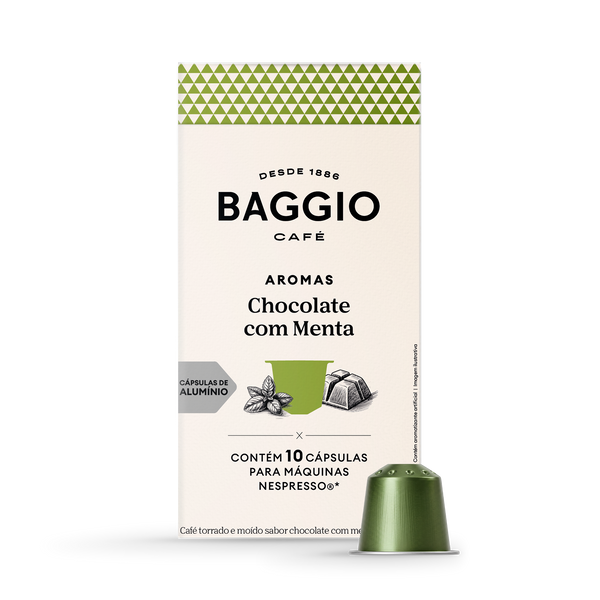 Baggio Aromas Chocolate com Menta - 10 Cápsulas p/ Nespresso*