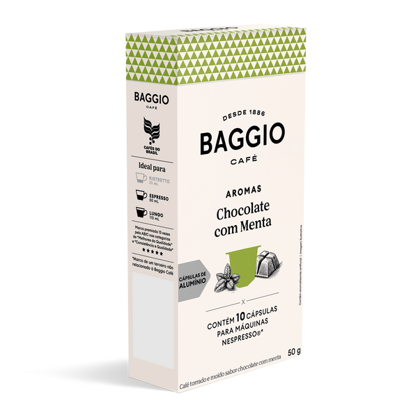 Baggio Aromas Chocolate com Menta - 10 Cápsulas p/ Nespresso*