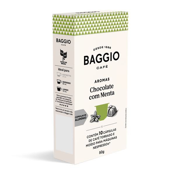 Baggio Aromas Chocolate com Menta - 10 Cápsulas p/ Nespresso*