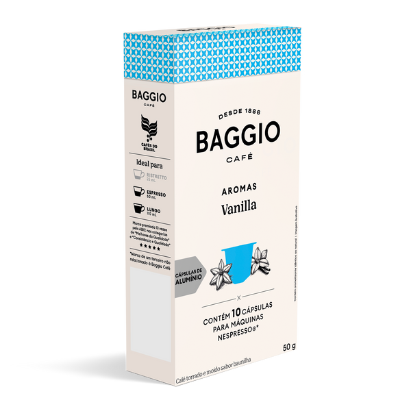 Baggio Aromas Vanilla - 10 Cápsulas p/ Nespresso*