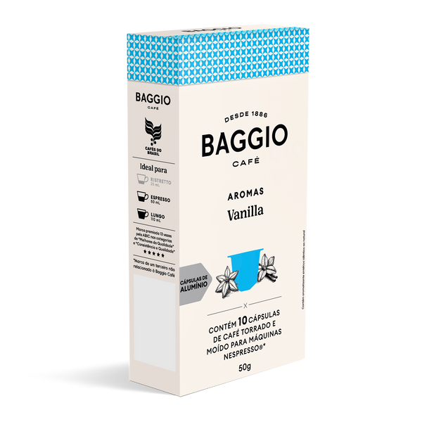 Baggio Aromas Vanilla - 10 Cápsulas p/ Nespresso*