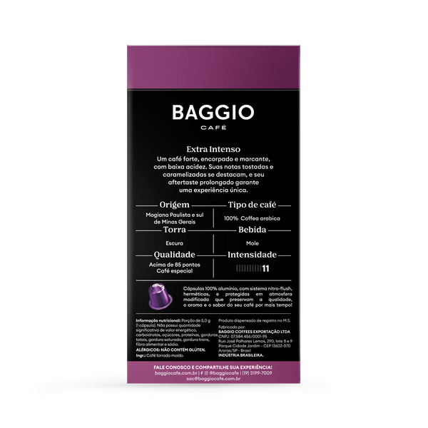 Baggio Extra Intenso - 10 Cápsulas p/ Nespresso*