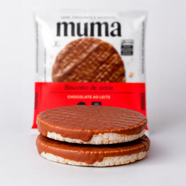 Biscoito de Arroz Chocolate ao Leite 30g - Muma Snacks