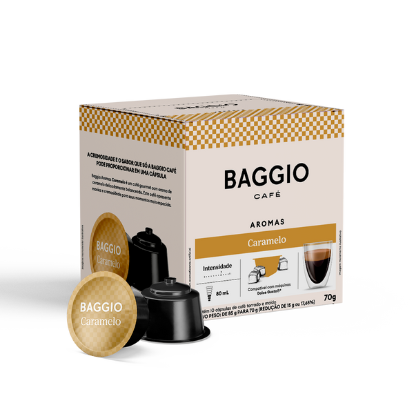 Baggio Aromas Caramelo - 10 Cápsulas p/ Dolce Gusto*