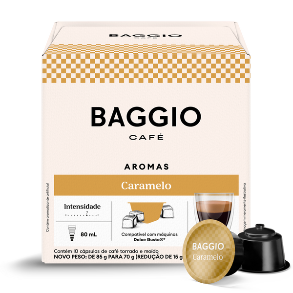 Baggio Aromas Caramelo - 10 Cápsulas p/ Dolce Gusto*