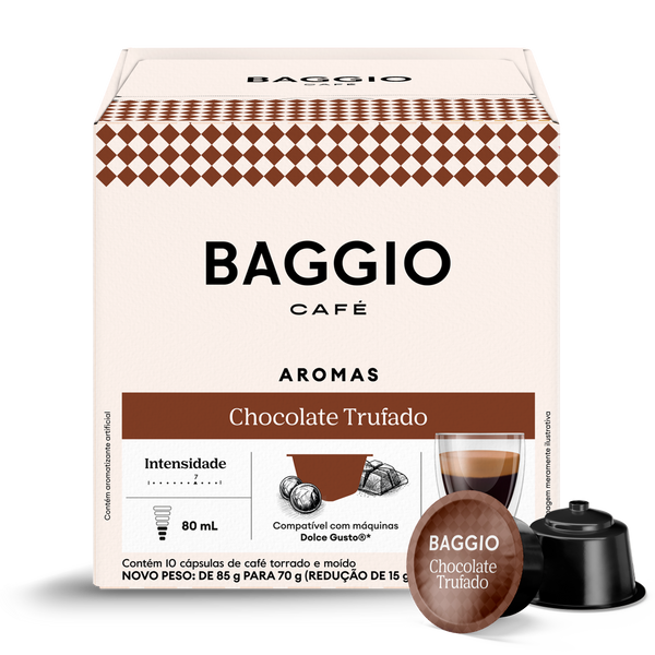 Baggio Aromas Chocolate Trufado - 10 Cápsulas para Dolce Gusto*