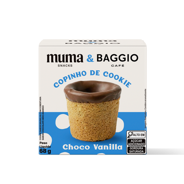Copinho de Cookie Sabor Choco Vanilla 68g - 1 unidade