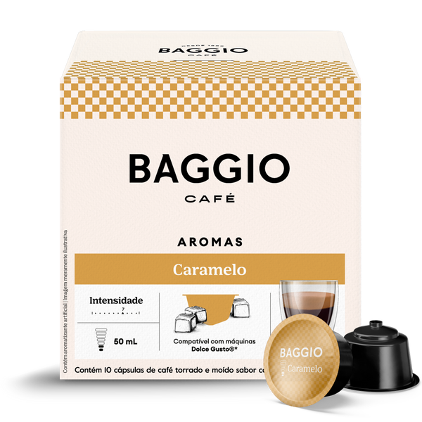 Baggio Aromas Caramelo - 10 Cápsulas para Dolce Gusto ® - Assinatura 15% OFF