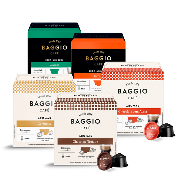 Kit Baggio Café Dolce Gusto®* - 100 Cápsulas DG