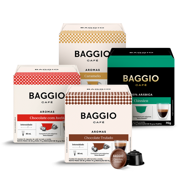 Kit Baggio Café Dolce Gusto®* - 80 Cápsulas DG