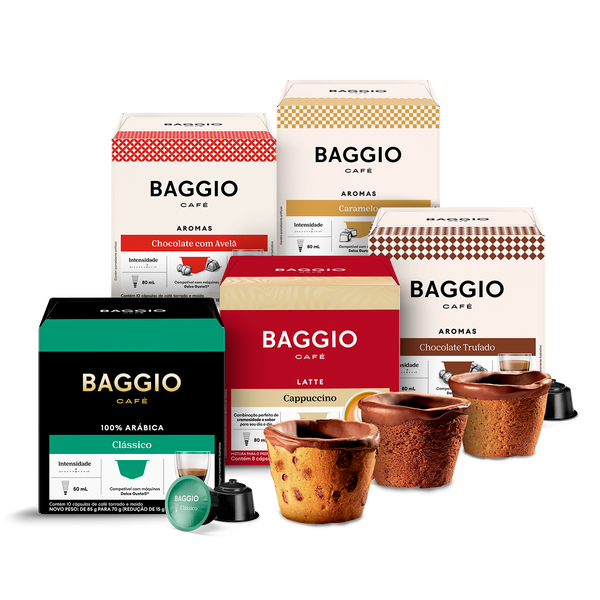 Kit Baggio Café Cápsulas Dolce Gusto + Cookie Cups