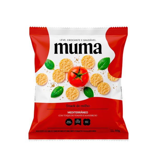 Mini Biscoito de Milho Sabor Mediterrâneo 50g Muma Snacks