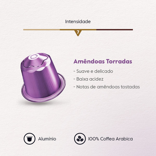 Baggio Aromas Amêndoas Torradas - 10 Cápsulas - Assinatura 15% OFF