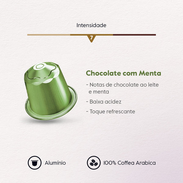 Baggio Aromas Chocolate com Menta - 10 Cápsulas p/ Nespresso*