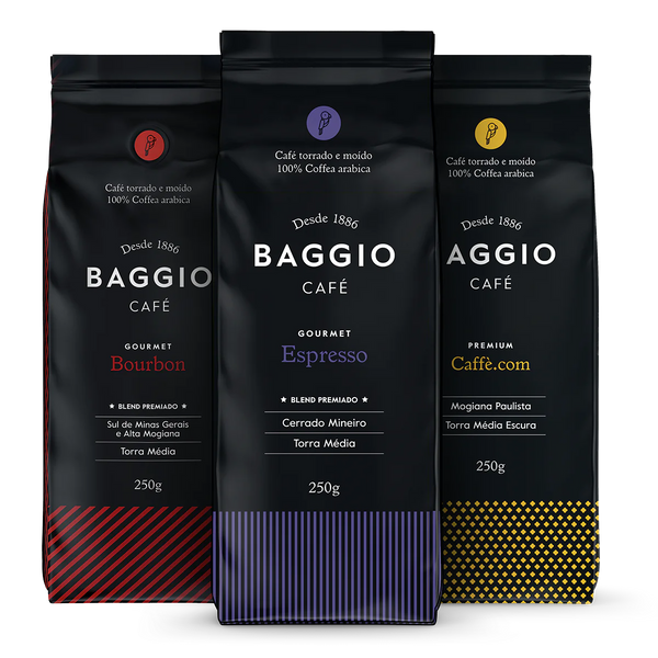 Kit Escritório Baggio Café 3kg Moídos - Assinatura 15% OFF
