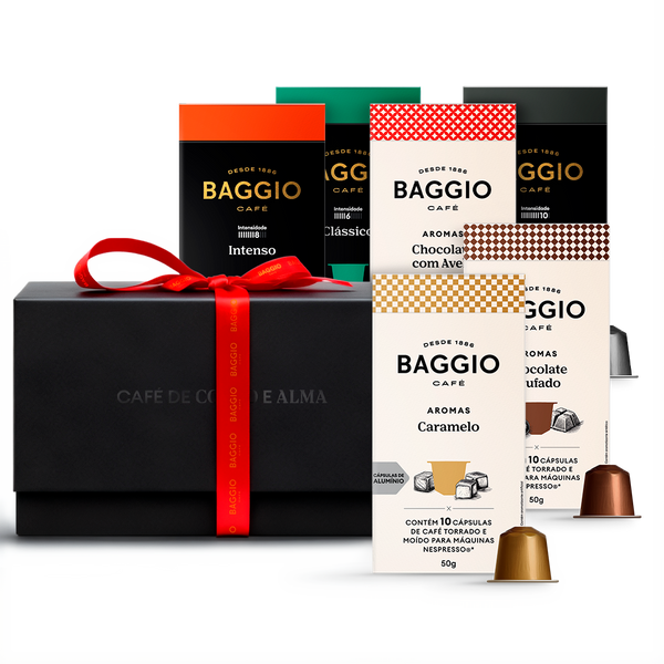 Caixa Presenteável Baggio Cafés em Cápsulas